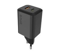 muvit Cargador USB-C de 45 W,Cargador para iPhone,Enchufe USB-C PD+QC,Adaptador de Pared rápido,Cargador de teléfono Tipo C,Compatible con iPhone 17/16/15/14/13 Pro MAX Plus,iPad,Cargador USB Samsung
