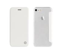 Muvit Folio - Funda con Parte Trasera Transparente para Apple iPhone 8/7/6S/6, Color Blanco
