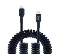 Muvit For Change Cable Rizado USB-C a USB-C 3A/60w 1.2m Negro