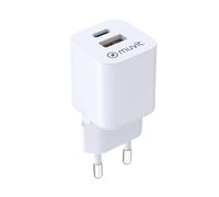 Muvit for Change Cargador de Pared GAN 1 USB QC 3.0 18W + Tipo C PD 65W BiooFnix con Tecnología Sostenible y Doble Puerto