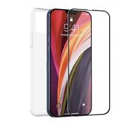 Funda muvit para iphone 14 + protector pantalla vidrio templado plano marco negro