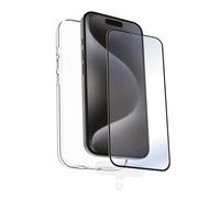 Funda muvit recycletek para apple iphone 16 pro max transparente + protector cristal templado marco negro