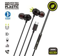 Auriculares Intrauditivos Muvit For Change MCHPH0006/ con Micrófono/ USB Tipo-C/ Negros