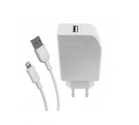 Muvit for Change Pack Cargador USB 2.4A 12W + Cable Lightning 2.4A 1.2m Blanco