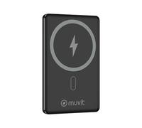 muvit for Change Power Bank Aluminio 5000mAh Magsafe 15W + Conector Tipo C PD20W Negro