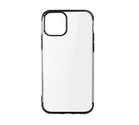 Muvit Funda Cristal Soft Edition Apple iPhone 11 Transparente Borde Electroplating Negro