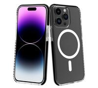Funda muvit recycletek magsafe shockproof 3m para apple iphone 15 pro transparente - negra
