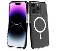 Funda muvit recycletek magsafe shockproof 3m para apple iphone 15 pro max transparente - negra