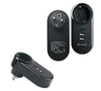 Muvit MUACC0204 - Transformador 2 USB (2.4A, 12W+1, Tipo C, PD, 18W, EU Plug) Color Negro