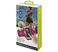 Muvit MUARM0027 - Brazalete Fino Universal para Smartphone (4-4.7", Incluye Bolsa de Deporte), Color Fucsia