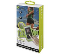 Muvit MUARM0028 - Brazalete Fino Universal para Smartphone (4-4.7", Incluye Bolsa de Deporte), Color Verde Lima