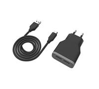 Muvit MUPAK0329 - Pack con Transformador USB Dual de 2.4 A y Cable Tipo C de 1 m, Color Negro