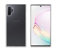 Muvit Pack Samsung Galaxy Note 10 Plus Funda Cristal Soft Lite Transparente+Protector Pantalla Vidrio Templado Curvo
