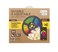 Muvit Tira LED Wi-Fi de 5M, 12V, 16 millones de colores con 2100 mcd, adecuado para la familia, sincronización con música, compatible con Google y Alexa