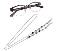 MUVONZI Cadenas de Anteojos Metal Gafas Cadena, Gafas Cadena Cuello, colgante Gafas anticaídas Cuerda Gafas Accesorios para mujer y niña, Antideslizante Cadena Gafas (Plata)