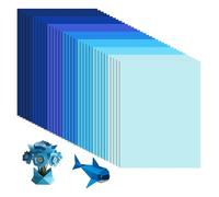 MUWINC Cartulinas Azules Degradado A4-35 Hojas 230g/m² Folios De Colores, para Manualidades y Tarjetas Artesanales