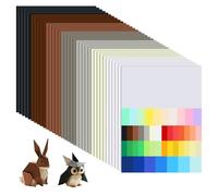 MUWINC Cartulinas Marrones Neutras A4-35 Hojas 210g/m² Folios De Colores, para Proyectos Vintage y Tarjetas Artesanales