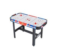 MUWO Air Hockey Mesa 122 x 61 x 79 cm, contador de goles, incluye 2 discos y 2 empujadores, bandas de plástico duras y robustas (Game on)