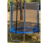 MUWO Cama elástica para exteriores con red de seguridad, 2,1 m de altura, 182 cm de diámetro, saltando y saltando en el jardín, diversión para niños y adultos, soporta hasta 150 kg