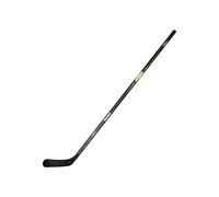 MUWO Palo de hockey sobre hielo para niños, adolescentes y adultos, de madera de abedul, para diestros, principiantes y avanzados, en longitudes de 128, 148 y 166 cm, color negro (amarillo, adulto 166