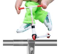 Muwugui Finger Toys Juego De Patinete De Dedo De Metal, Diapasón De Patinete De Dedo De Aleación, Juguete De De-do De Scooter con Zapatos, Pantalones Y Accesorios De Scooters Agarre Y Trucos