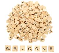 MUXHEL 1000 azulejos de madera para Scrabble, letras de Scrabble mayúsculas de la A a la Z, 0.8 x 0.7 x 0.16 pulgadas, para ortografía, juego de crucigramas de Scrabble, bricolaje