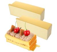 MUXHEL 300 mini tablas doradas para tartas, 13 x 4 cm, tableros rectangulares para tartas, cartón a prueba de grasa, base de pastel para postres, pasteles