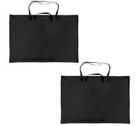 MUXHEL Juego de 2 bolsas de transporte para tablero de dibujo, 95 x 65 cm, carpeta de dibujo A1, bolsa de transporte, bolsa de dibujo, impermeable, carpeta de arte A1, Negro , Negro