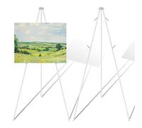 MUXHEL Juego de 2 caballete de caballete, 160 cm de altura, caballete, trípode ajustable, pantalla de pintura en lienzo, altura ajustable, hasta 5 kg