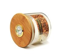 MUXIANG Tarro de tabaco para almacenamiento de puros, humidificador de puros, pequeño humidificador redondo de vidrio, hermético, tubo de tabaco WMCG0014