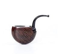 MUXIANG Tubo de tabaco sin filtrar Tubo Bruyere liso hecho a mano de madera de raíz Briar AA0411S-2