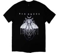 MUXIAOQI Bad Omens Band Logo Moth T Shirt Fit Casual Graphic Short Sleeve Tops Black S