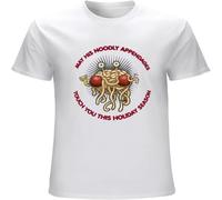 MUXIAOQI Flying Spaghetti Monster Men's T Shirt Unisex Casual Graphic Tops Black L