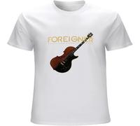 MUXIAOQI Foreigner Men's T Shirt Unisex Fit Casual Graphic Short Sleeve Tops White S