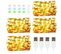 MUXIJIA 2 piezas de luces LED de cadena, 30LED 3M/9.84Ft luces de cadena USB impermeables para exterior/interior, adecuadas para dormitorio, patio, bodas, Navidad, bricolaje, etc. (blanco cálido)