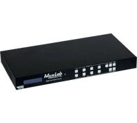 MUXLAB Matriz HDMI 4X4 4K/60 1U Rack Con Puertos RS232, IR, LAN