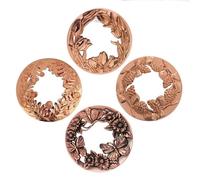 MUXSAM Tapas para velas en tarro de cristal, tapas de metal, ayuda a quemar vasos de forma uniforme, accesorio para velas, tapa Illuma para Yankee Jar Candle, 4 unidades, oro rosa