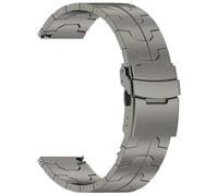MUXUMAO Correa de reloj de acero inoxidable de liberación rápida, hebilla plegable universal for hombre de 20 mm y 22 mm, pulsera de repuesto.(Titanium,20mm)
