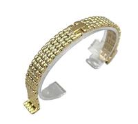 MUXUMAO Correa de reloj de acero inoxidable for mujer, repuesto universal, 8 mm, 9 mm, 10 mm, 11 mm, 12 mm, 14 mm y 16 mm(Gold,11mm)