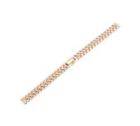 MUXUMAO Correa de reloj de acero inoxidable sólido de acero inoxidable universal de tamaño pequeño de metal for mujer de 6 mm, 8 mm, 10 mm, 12 mm, 14 mm y 16 mm.(Rose,6mm)