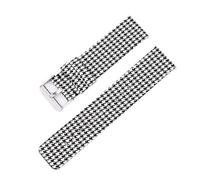 MUXUMAO Correa de reloj de lona, correa de reloj de nailon, correa trenzada de 12/14/16/18/20 mm, correa de reloj for mujer de 22 mm(Black white,16mm)