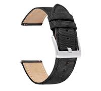 MUXUMAO Correa de reloj de nailon, correa de cuero de nailon de liberación rápida, pulsera universal de 20 mm y 22 mm.(Black,22mm)