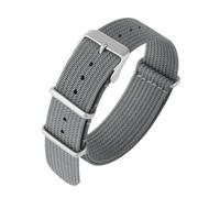 MUXUMAO Correa de reloj de nailon de 18 mm, 20 mm y 22 mm con hebilla de acero inoxidable for reemplazar la correa de lona.(Gray,22mm)
