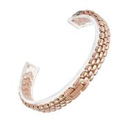 MUXUMAO Reloj delgado for mujer, correa de acero con hebilla plegable de doble tirador, correa de acero inoxidable macizo, 6 mm, 8 mm, 10 mm, 12 mm, 14 mm y 16 mm.(Rose gold,8mm)