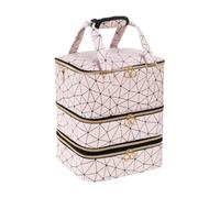 MUXZSIZ Bolsa para esmaltes de uñas con capacidad de 3 capas. Con capacidad | 84 frascos. Organiza herramientas para uñas y productos de belleza. Estuche de viaje para transportar esmaltes de . Asa