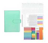 MUXZSIZ Elegante cuaderno de notas A6 con un multibolsillos eficiente para | mejor organización y gestión del presupuesto.