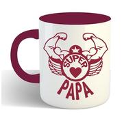 MUY CHULO - Taza de Cerámica Ideal para Regalo Original | SUPER PAPÁ | Mensajes Amables, Graciosos y Demostración de Afecto | 330 Ml