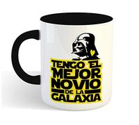 MUY CHULO - Taza San Valentín Enamorados | TENGO EL MEJOR NOVIO DE LA GALAXIA | Regalo Original y Romántico para Parejas y Novios con Amor | 330 Ml