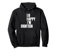 Muy feliz tengo 18 años, divertido cumpleaños número 18 Sudadera con Capucha