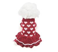 Muyaopet Sweaters de perros pequeos Chica Rojo Invierno Clido Clculo de navidad Dirma Dachshund Chihuahua Corgi (Rojo XL)